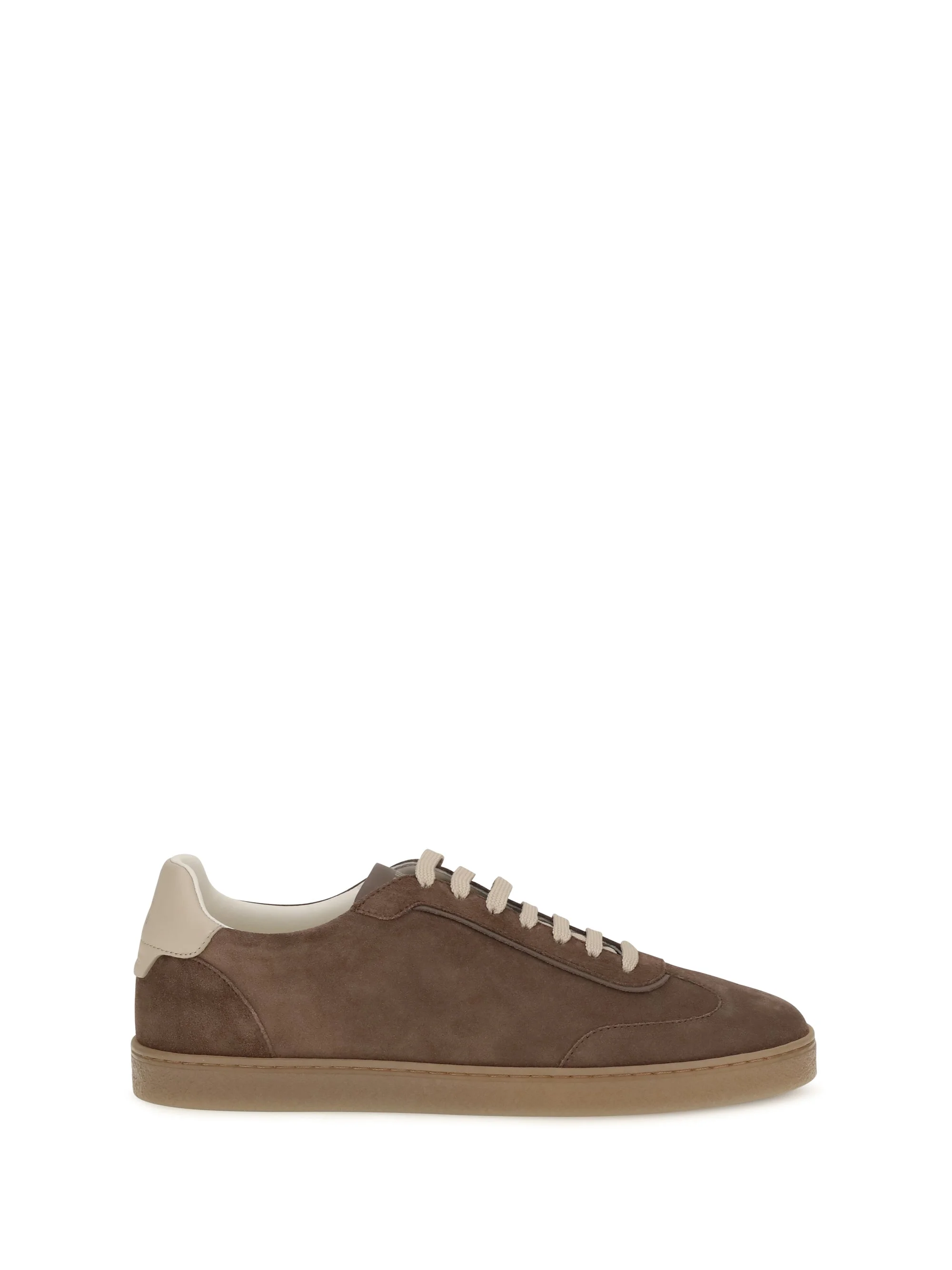 Brunello Cucinelli Suede Sneakers Fango Avorio Bisonte - 1