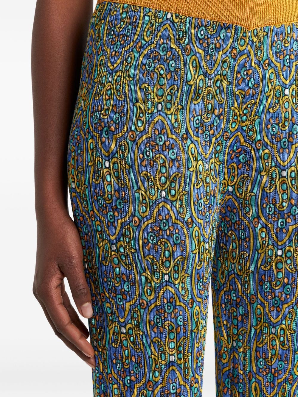 printed knitted trousers - 5