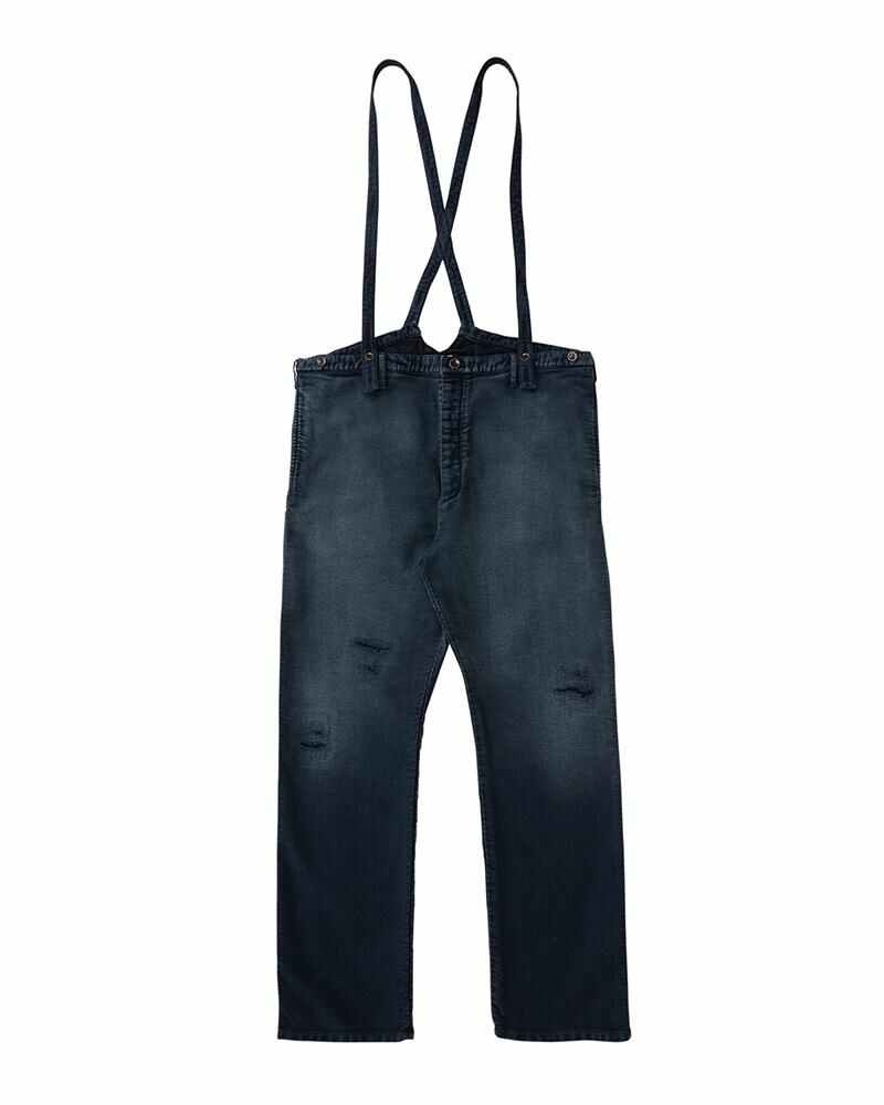 TRAVAILLER BRACES PANTS (MOLESKIN) DK.INDIGO - 1