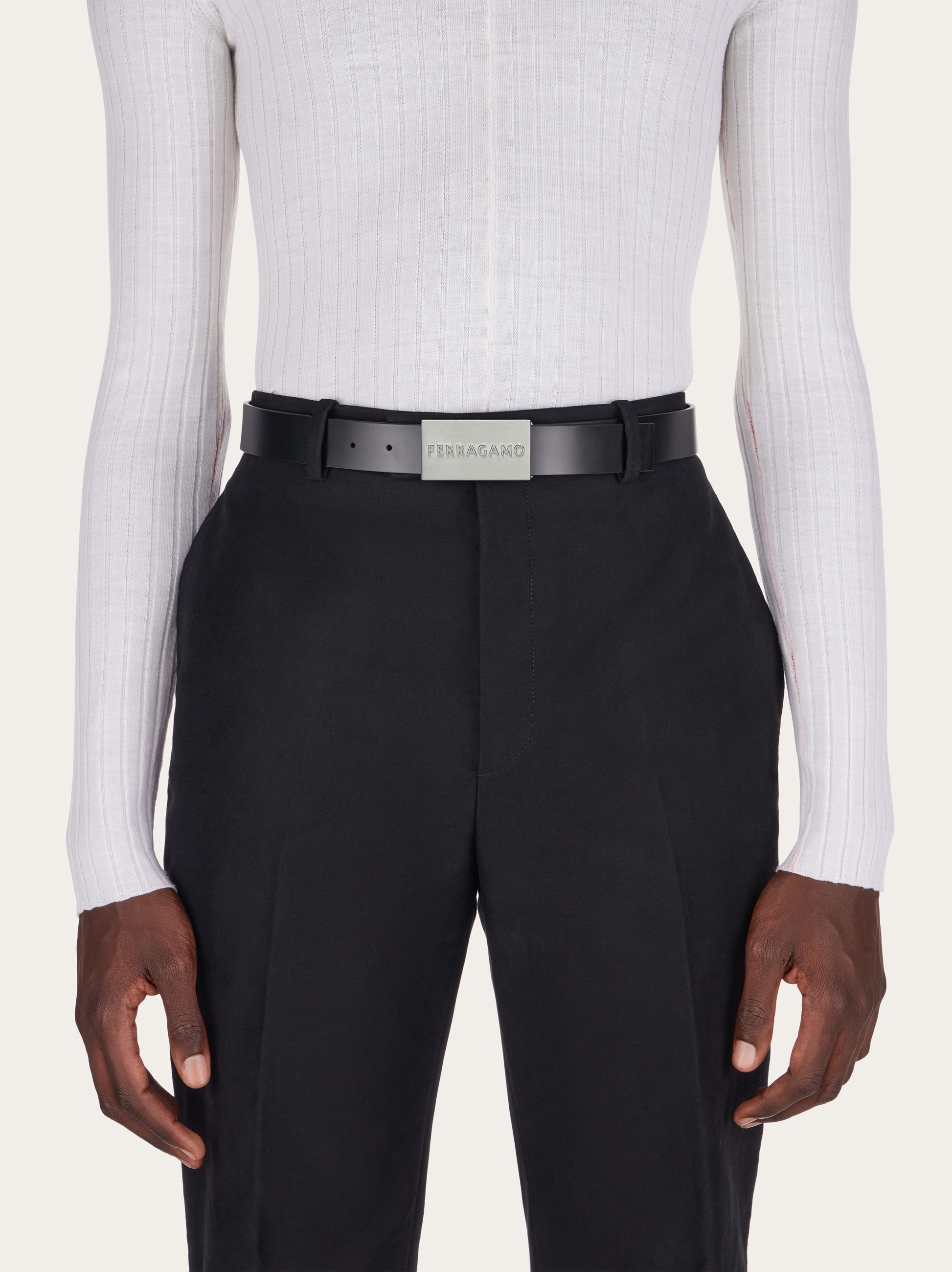 【送料&関税込】Ferragamo Belt With Hooks FERRAGAMO Adjustable Gancini Cut-to-Size Reversible Leather