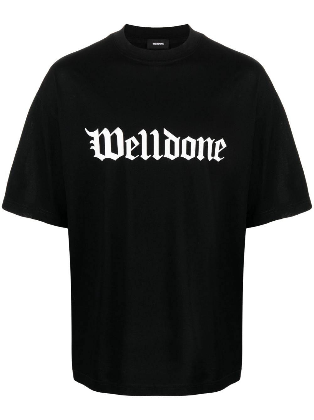 We11done logo-print cotton T-shirt | REVERSIBLE