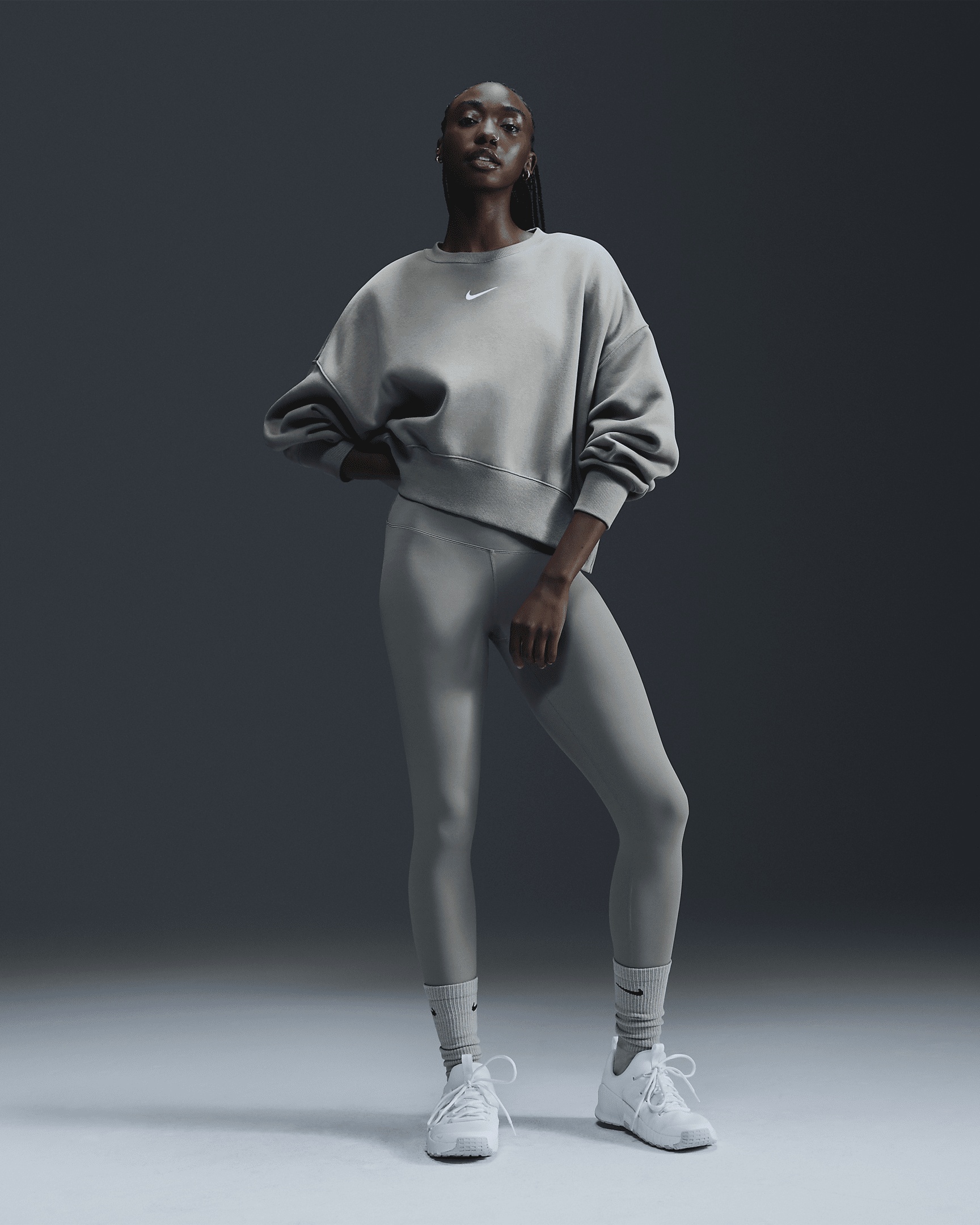 Women's Nike Sportswear Phoenix Fleece Over-Oversized Crew-Neck Sweatshirt - 4