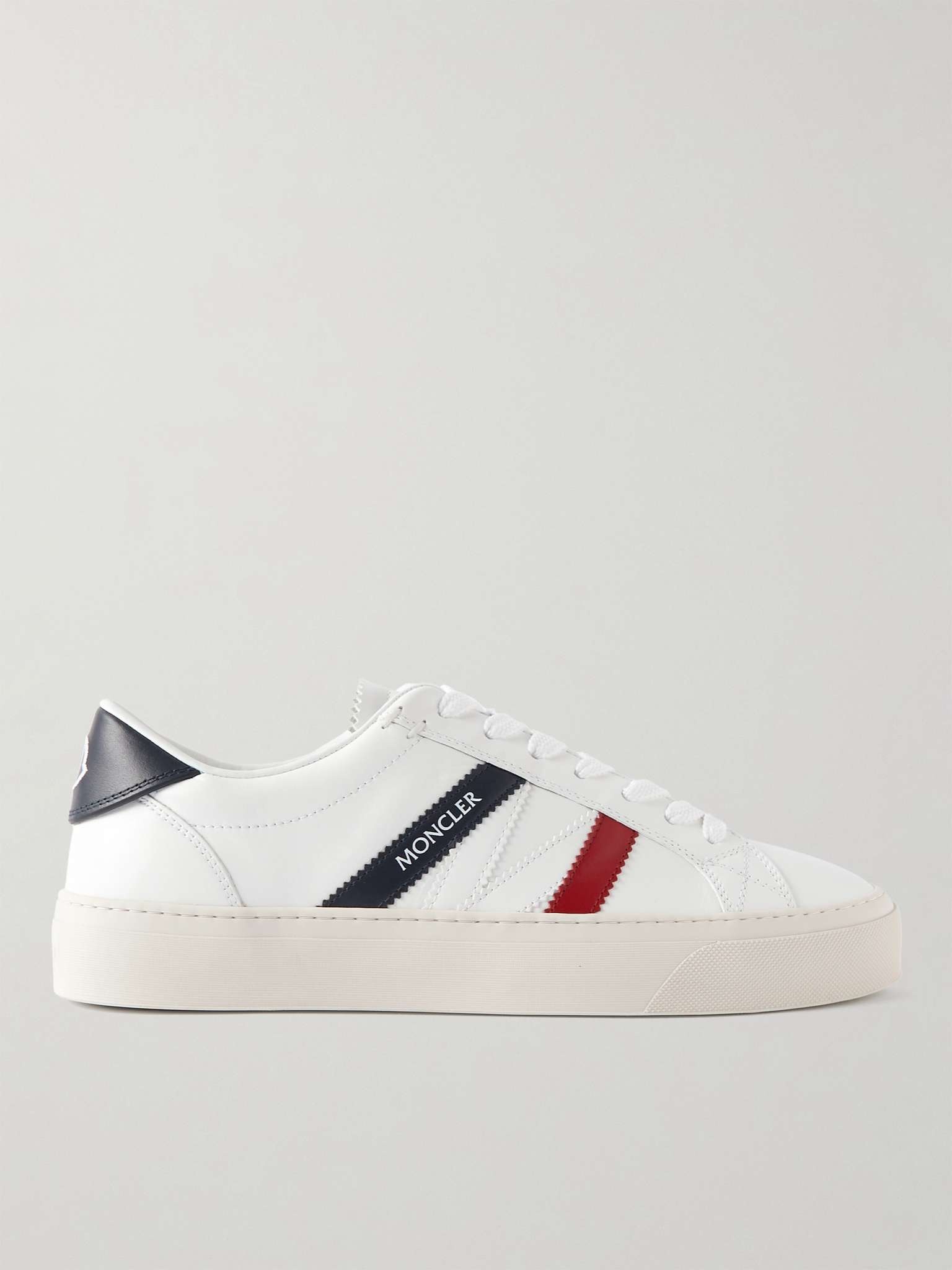 Monaco M Striped Leather Sneakers - 1