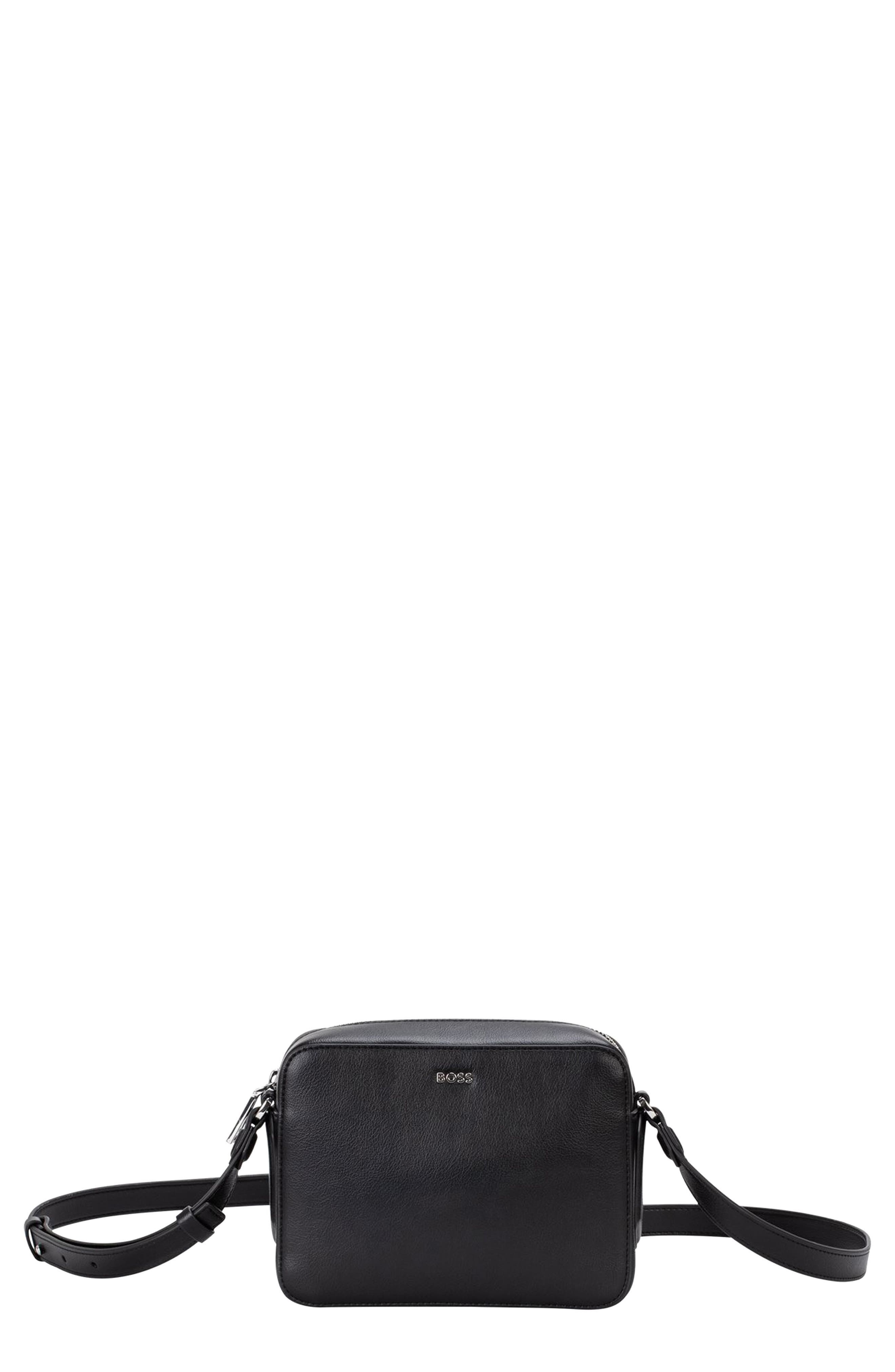 BOSS Liriel Faux Leather Crossbody Bag in Black at Nordstrom - 1