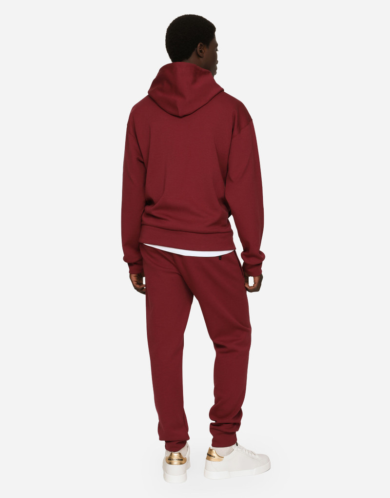 Cotton jersey hoodie with embroidery 3