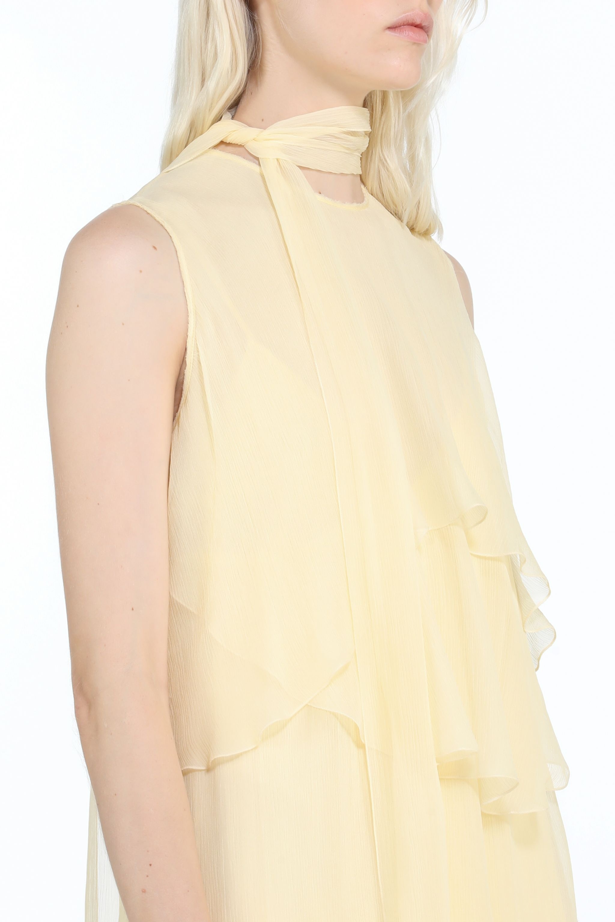 TIERED SILK DRESS - 5