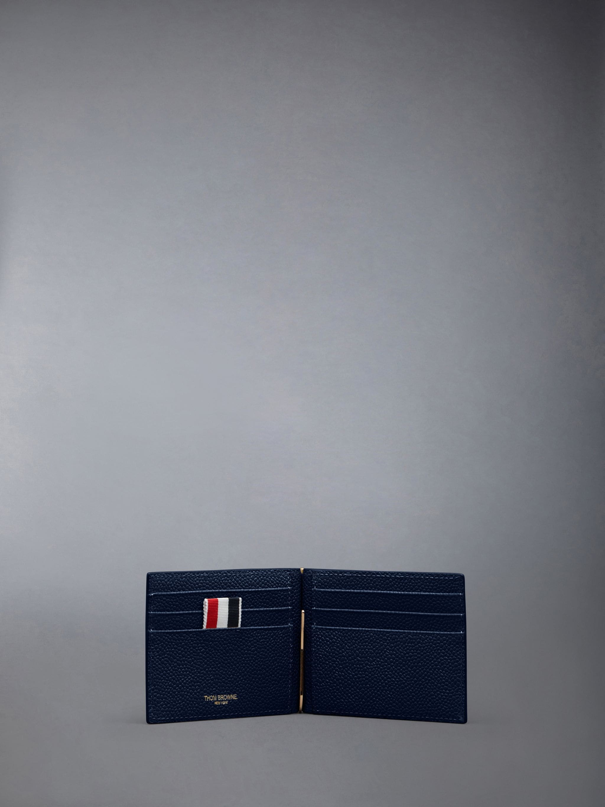 Money Clip Wallet in Pebble Grain Leather - 3