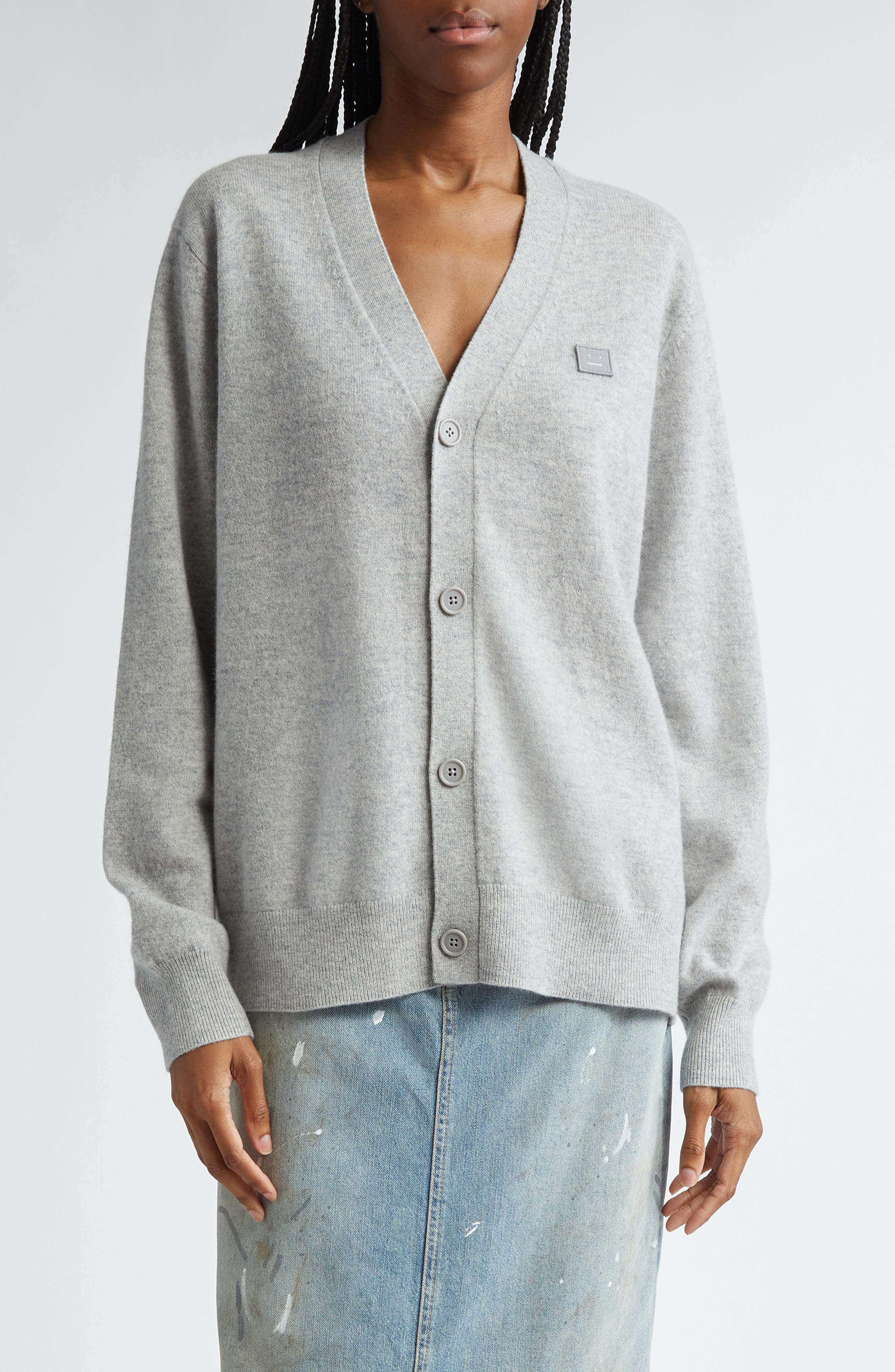 Keve Face Patch Wool Cardigan - 1