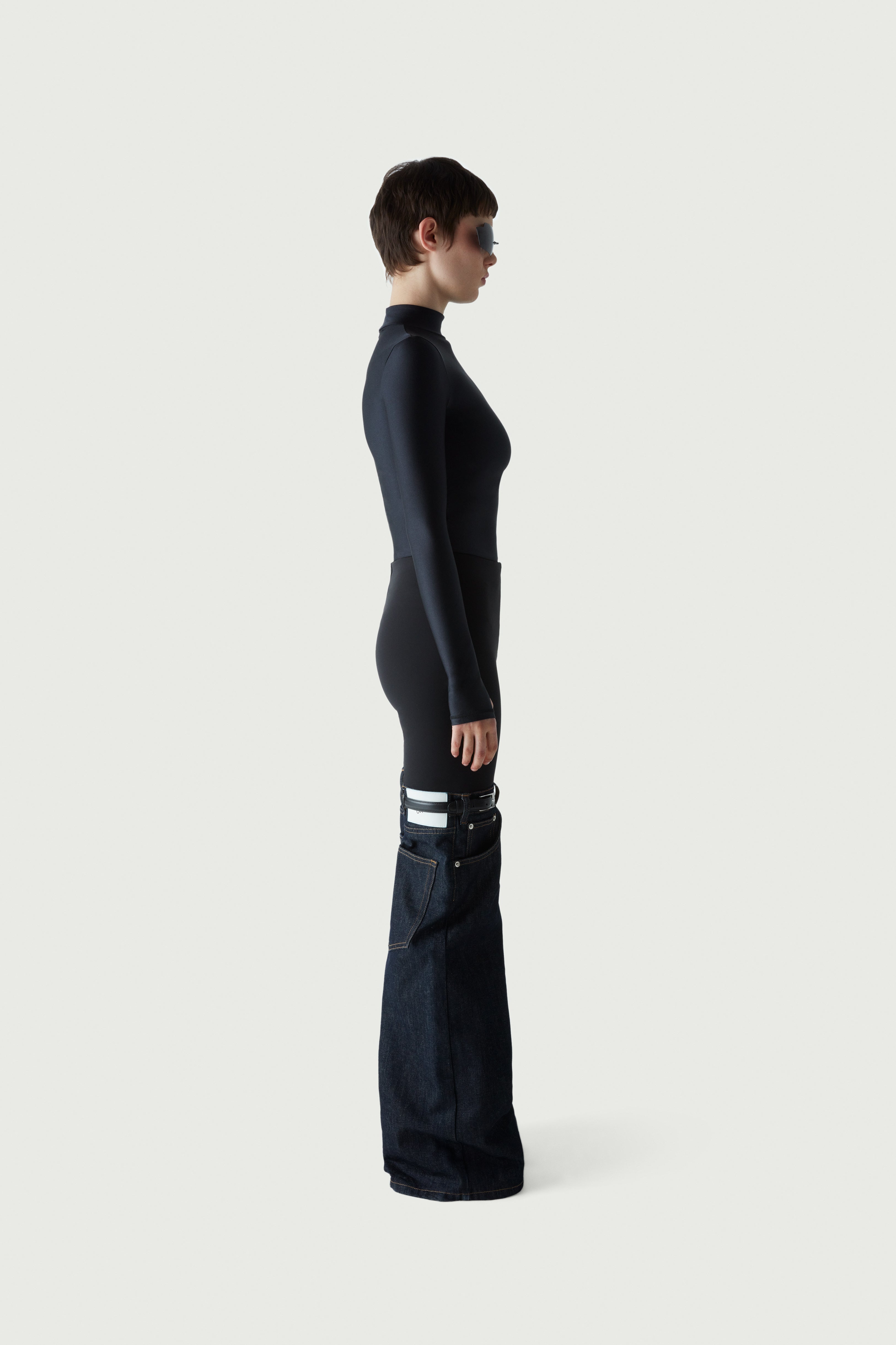 Denim Hybrid Flare Trousers - 3
