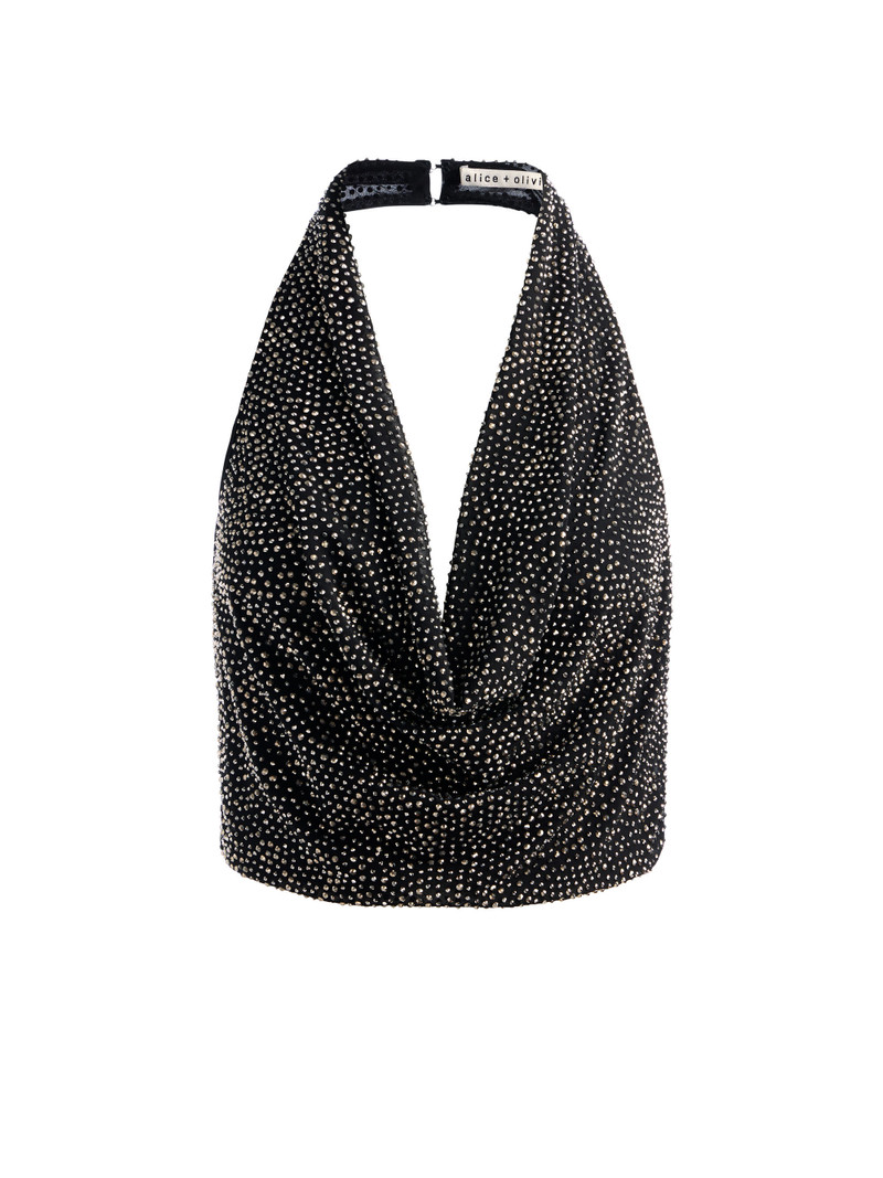 DANI EMBELLISHED HALTER TOP 1