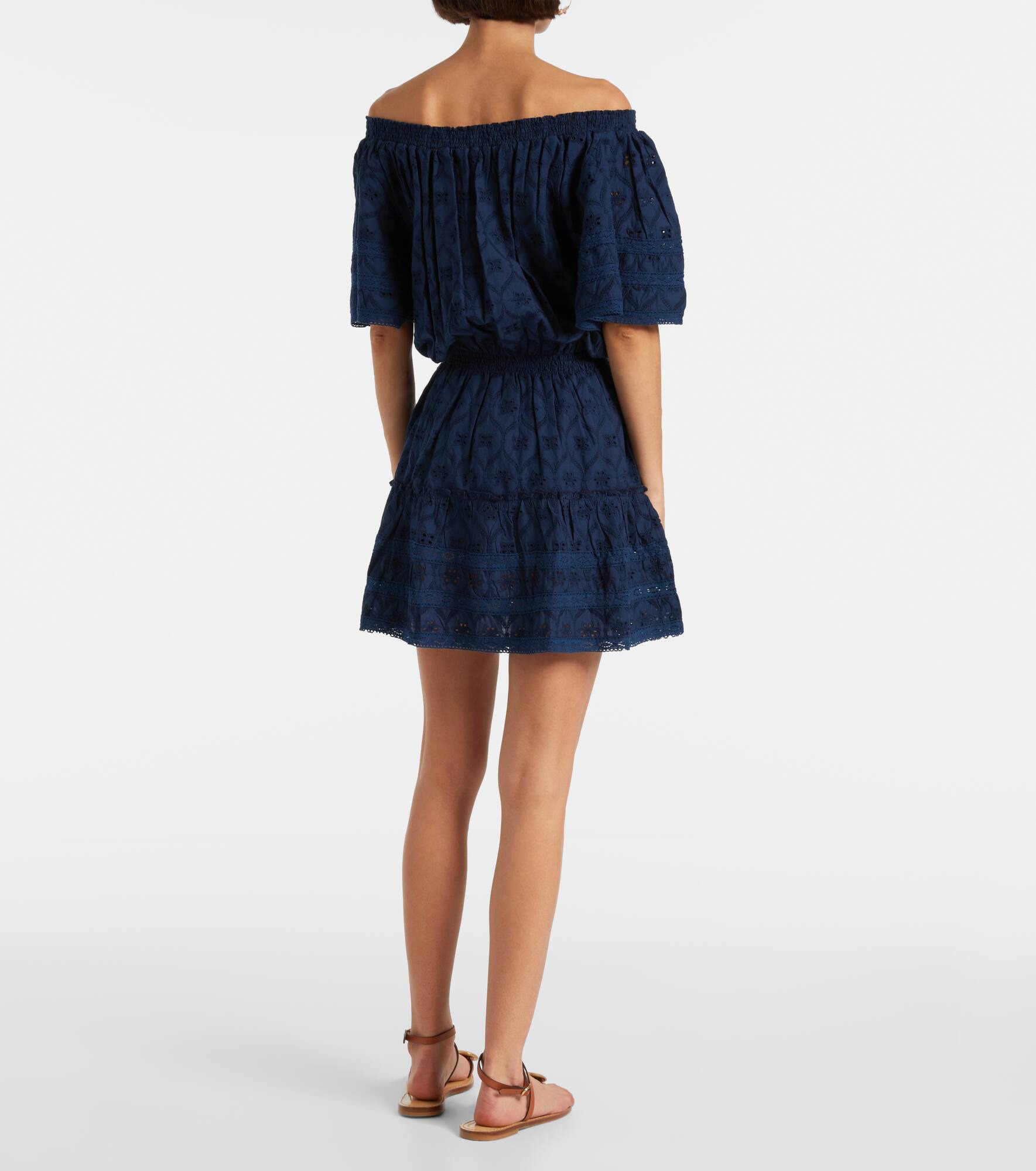 Micha broderie anglaise cotton minidress - 3
