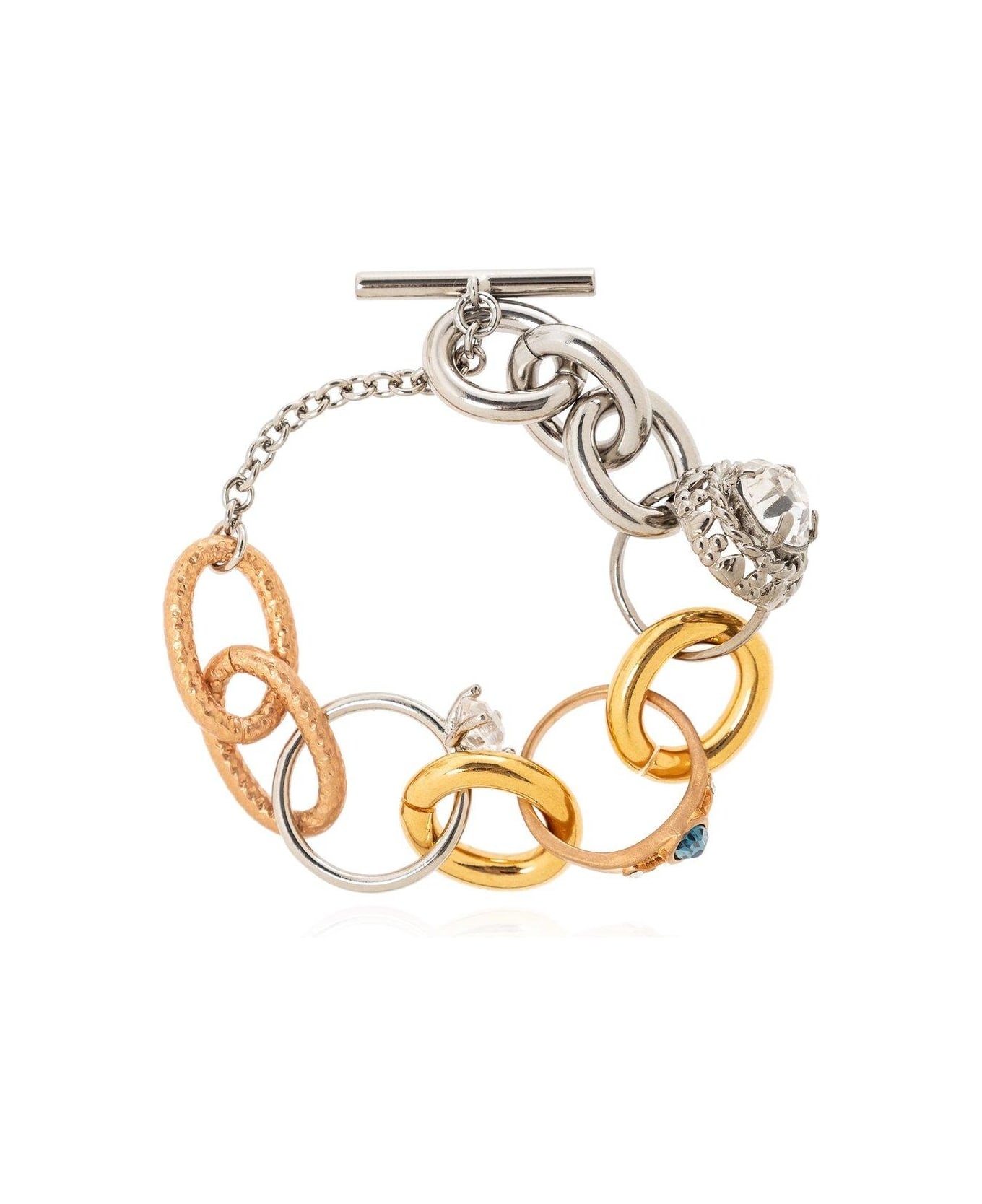 Two-toned Ring Charm Bracelet - 1