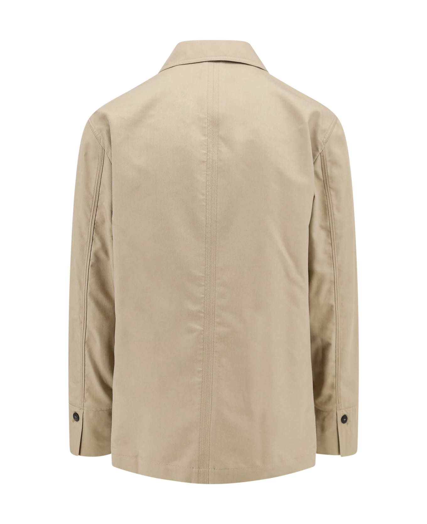 Cotton And Viscose Jacket With Gancini Leather Patch - 2
