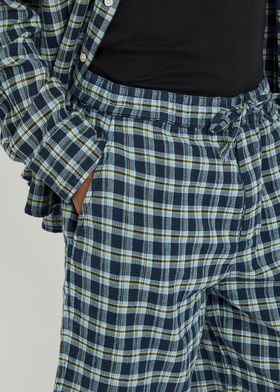 The Elder Statesman Dune Plaid Cotton Shorts - 5