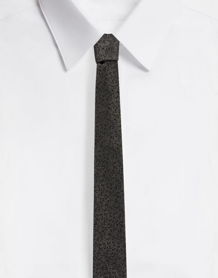 6 cm blade tie in jacquard silk - 1