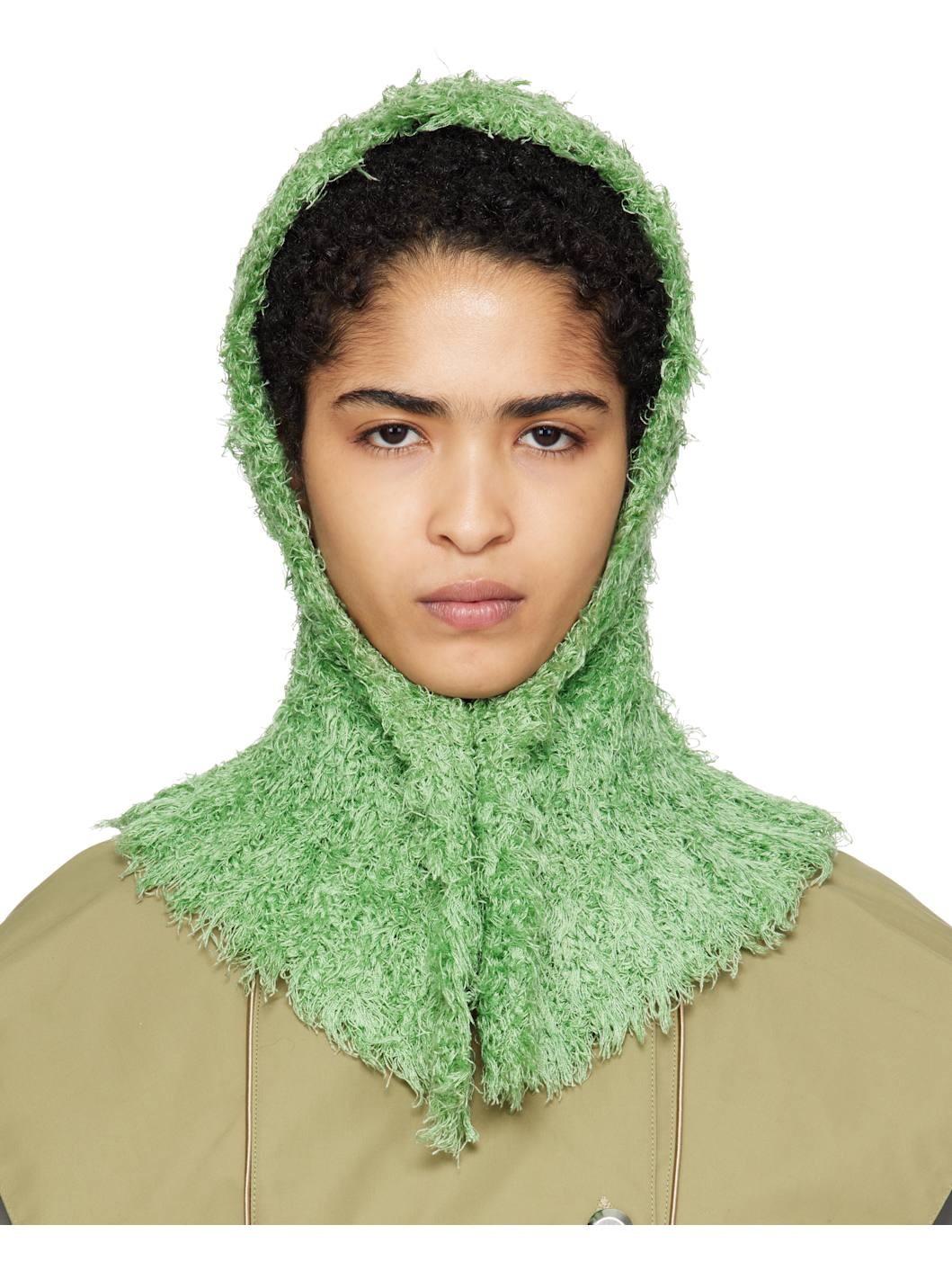 Green Carla Knitted Hood - 1
