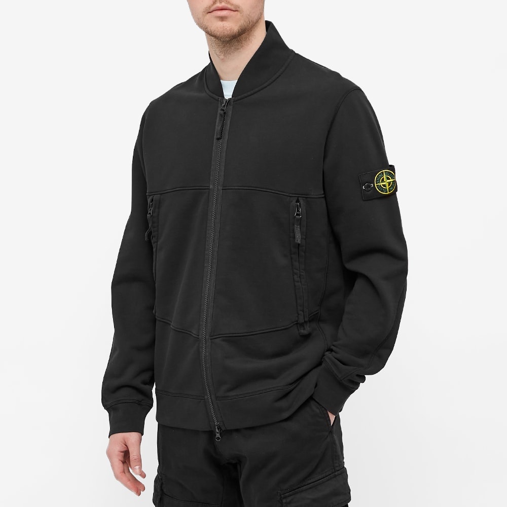 Stone Island Garment Dyed Bomber Jersey Jacket - 4