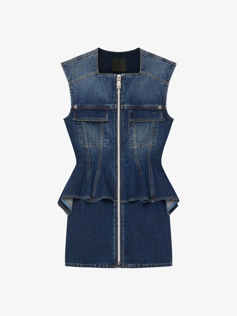 4G ZIP을 가진 데님에 있는 DRESS - 1