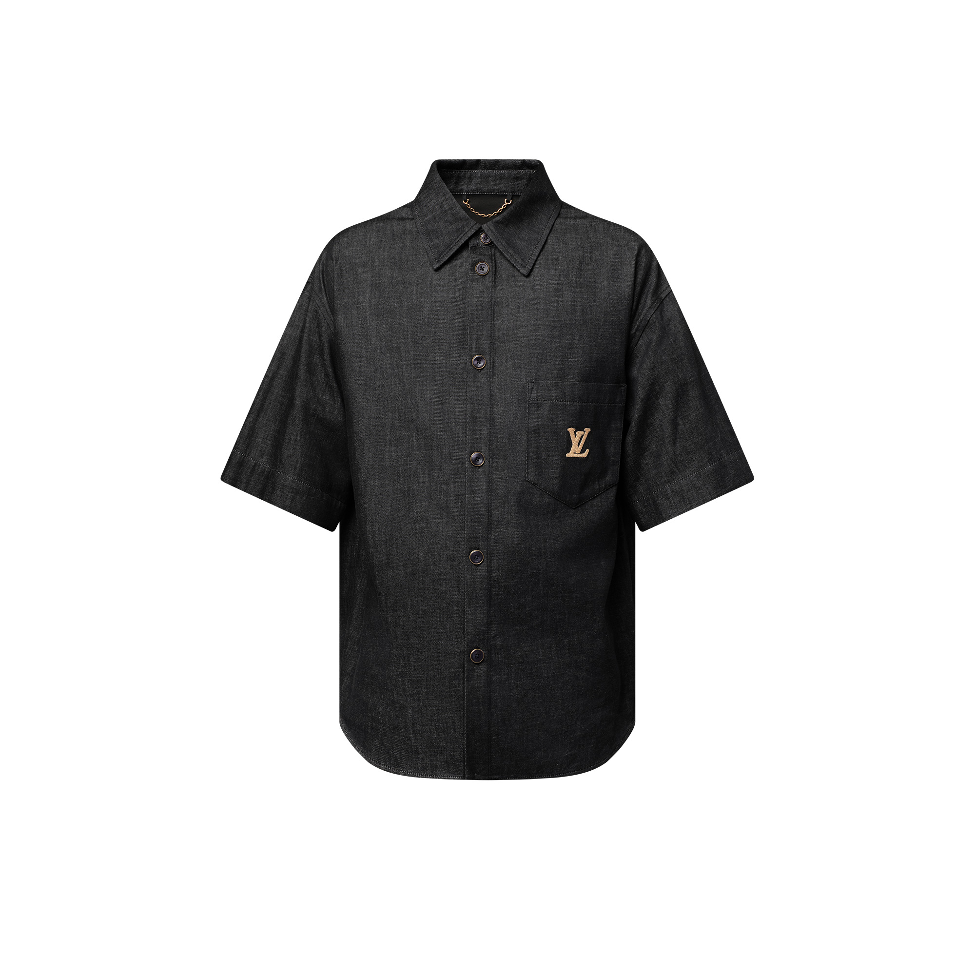 Short-Sleeved Chambray Shirt - 1