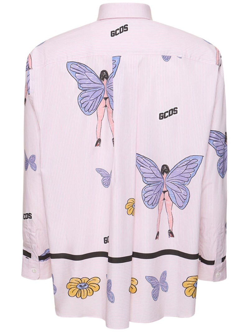 Butterfly logo cotton poplin shirt - 5