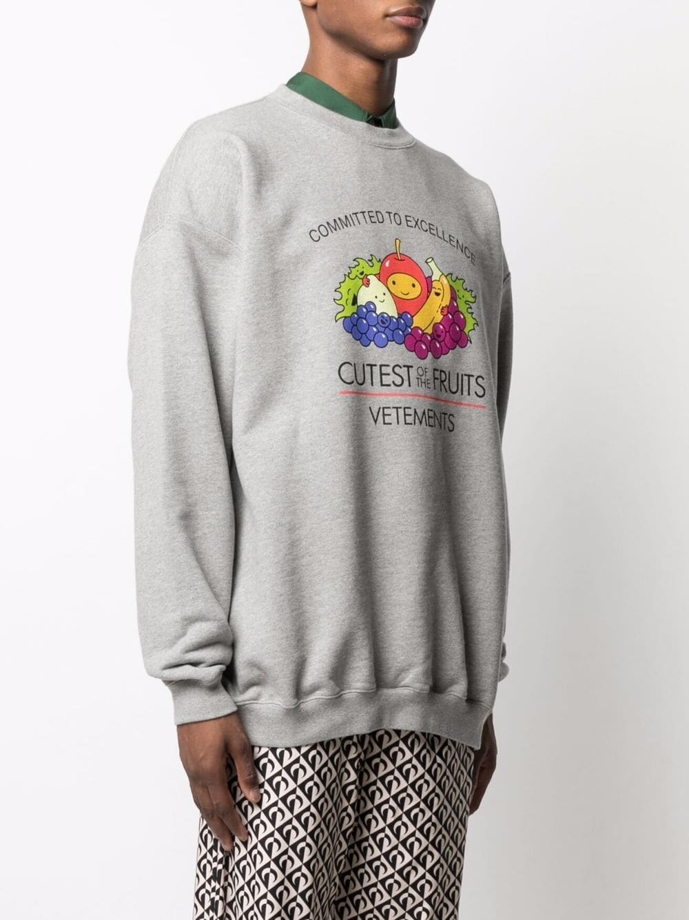 graphic-print crew neck sweatshirt - 4