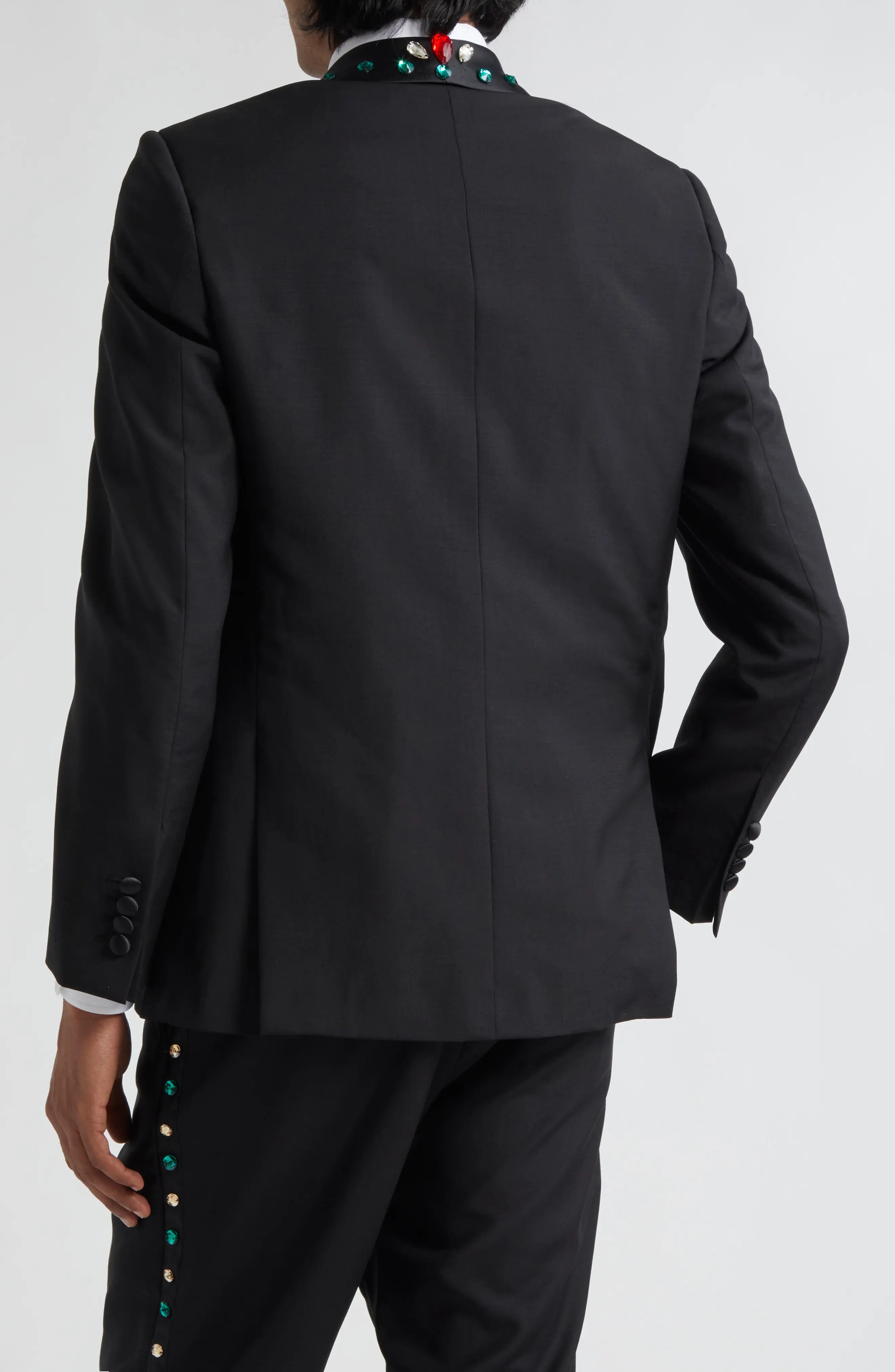 Jeweled Lapel Tuxedo Jacket - 3