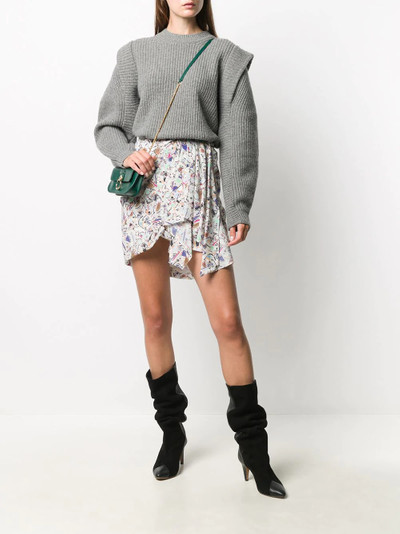 Isabel Marant draped printed mini skirt outlook