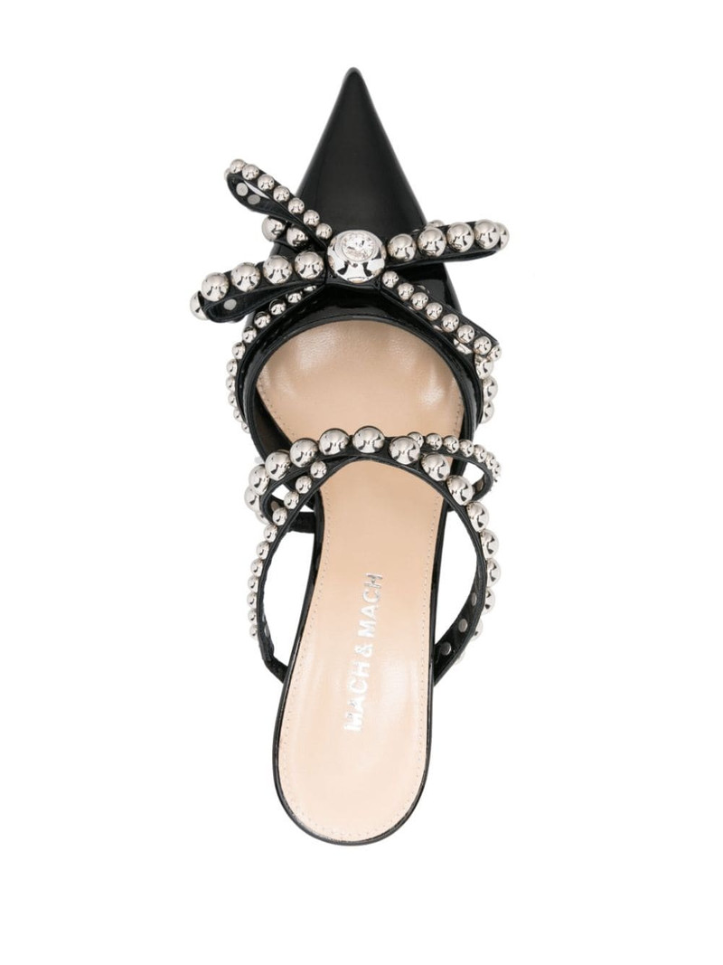 55mm studded 가죽 mules 4