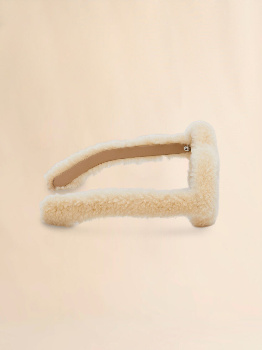 FURRY BEIGE JANTU SUNGLASSES - 4