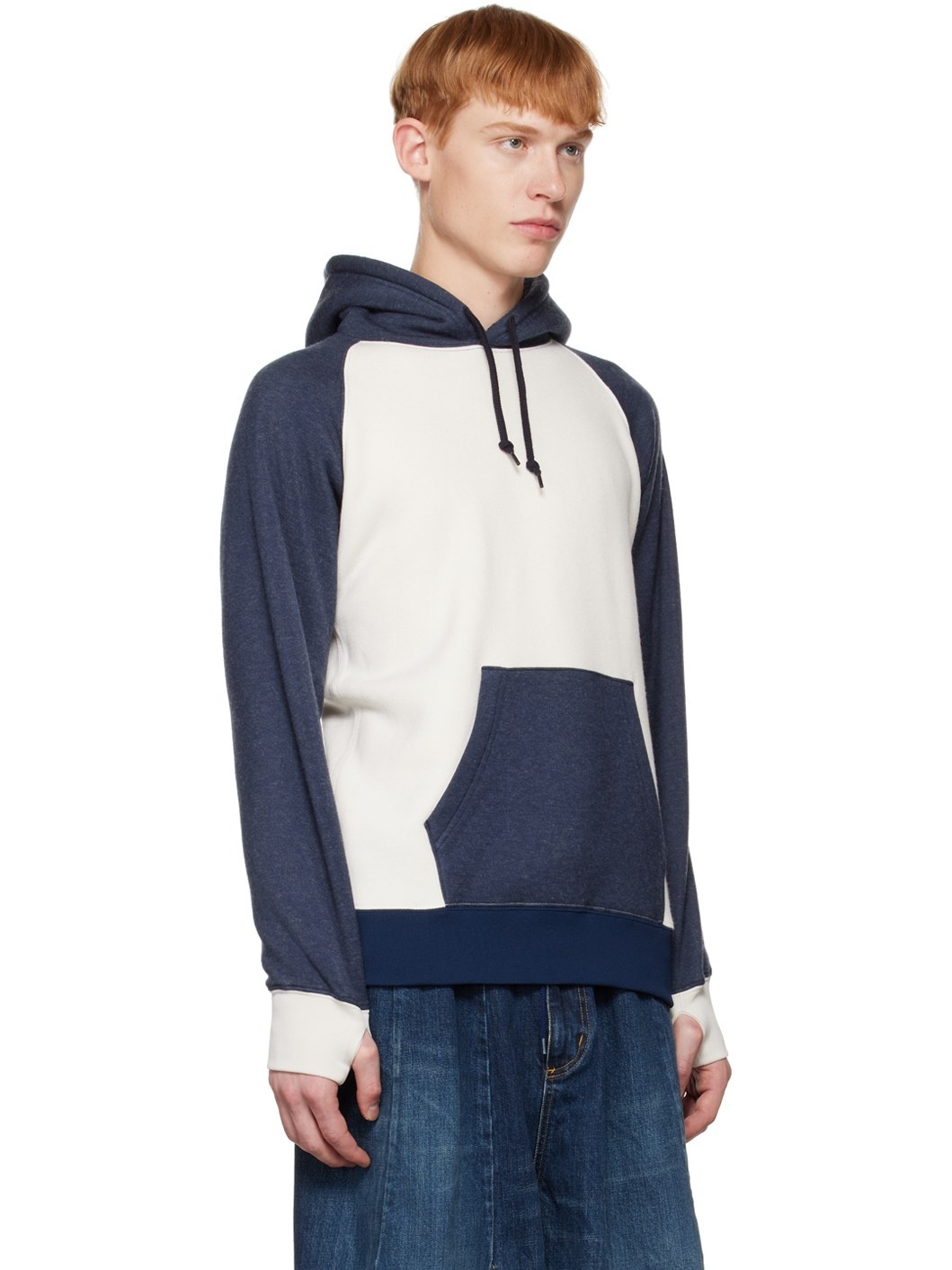 Navy & White 2Tone Hoodie - 2