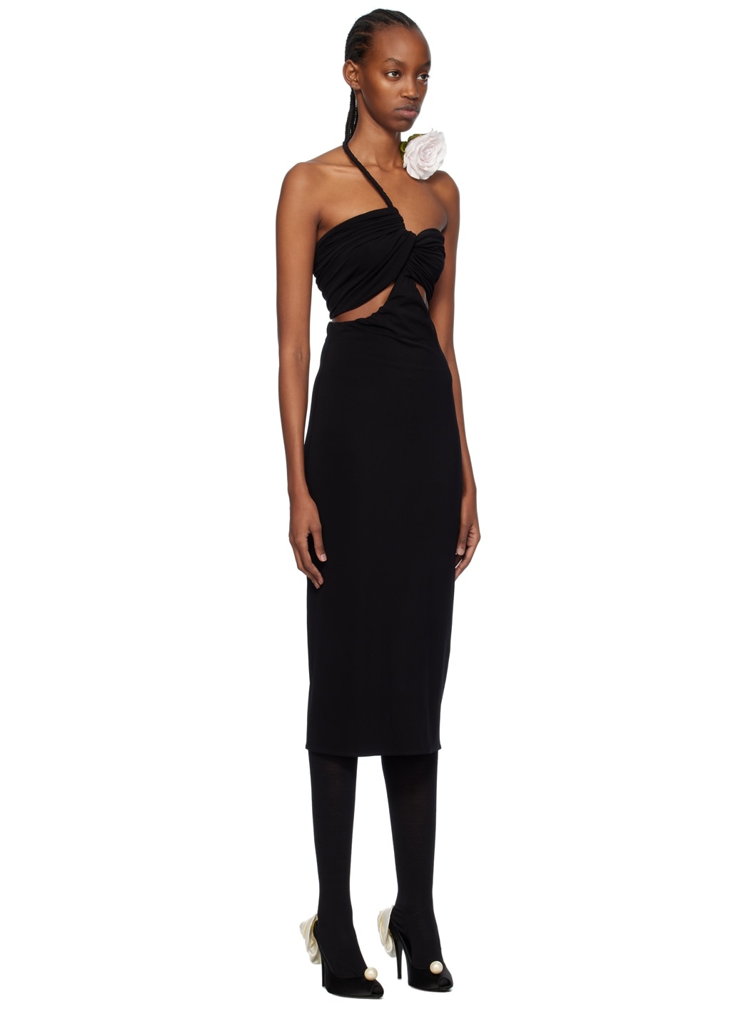 Black Cutout Wire Minidress - 2