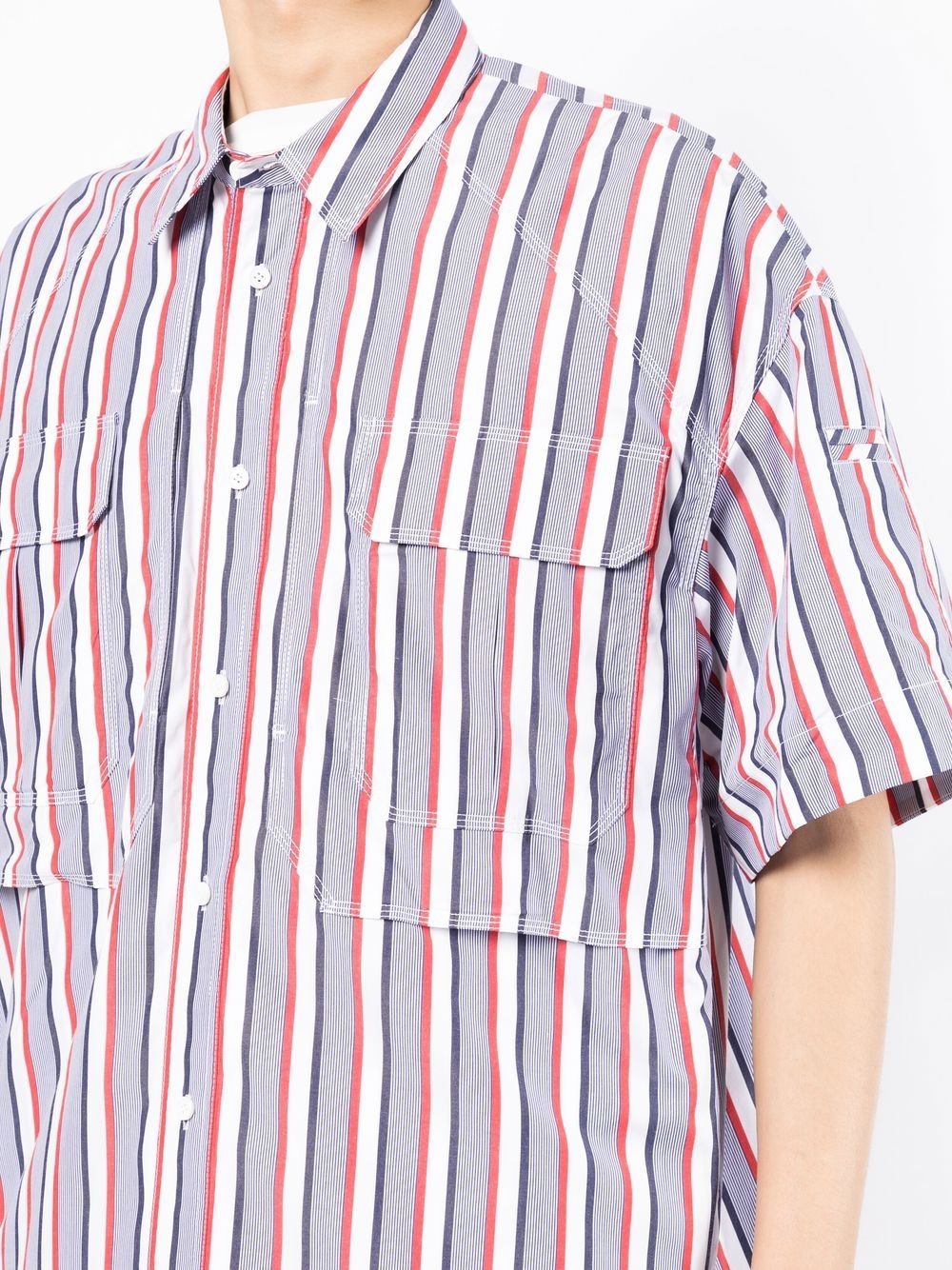 striped short-sleeve shirt - 5