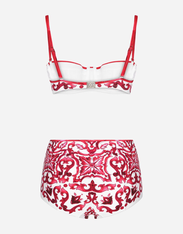Majolica Print Balconette Bikini Top And Bottoms - 2