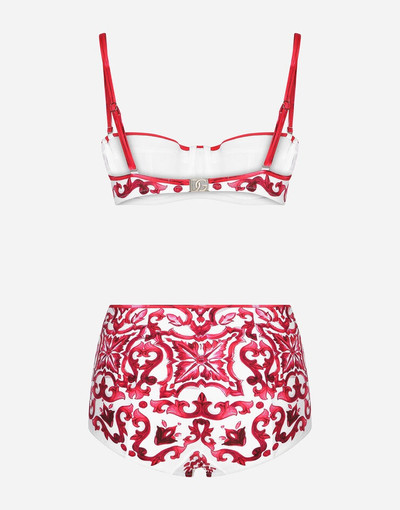 Dolce & Gabbana Majolica Print Balconette Bikini Top And Bottoms outlook