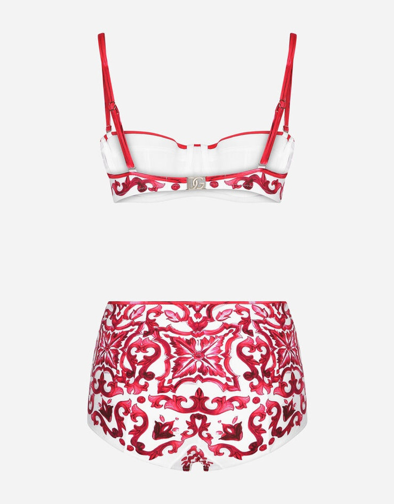 Dolce & Gabbana Majolica Print Balconette Bikini Top And Bottoms outlook