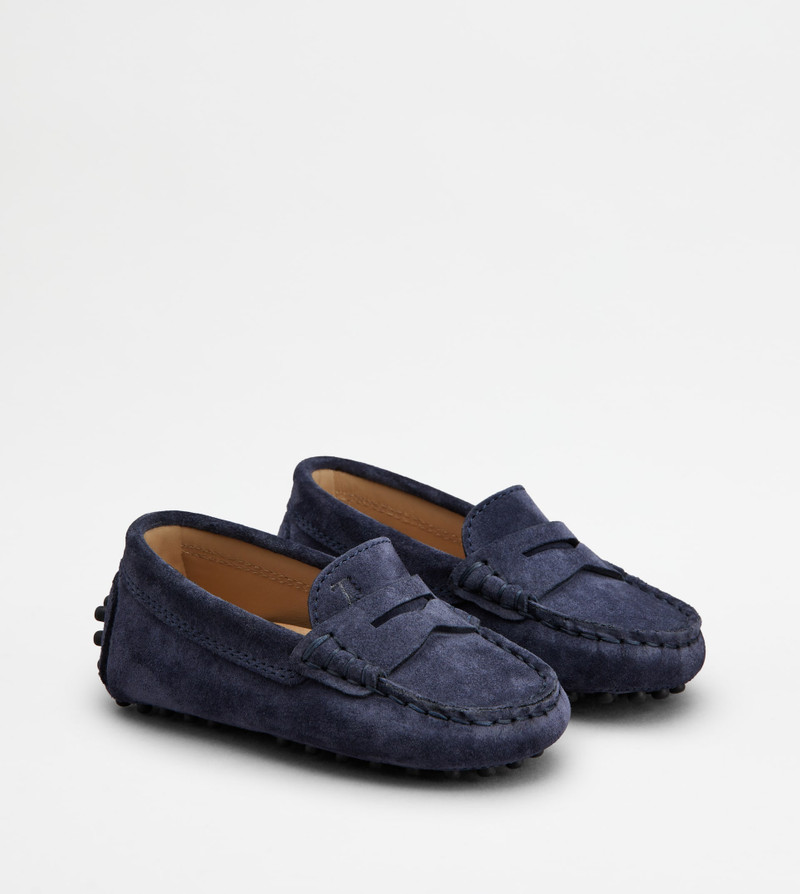 JUNIOR GOMMINO DRIVING SHOES IN SUEDE - BLUE 4