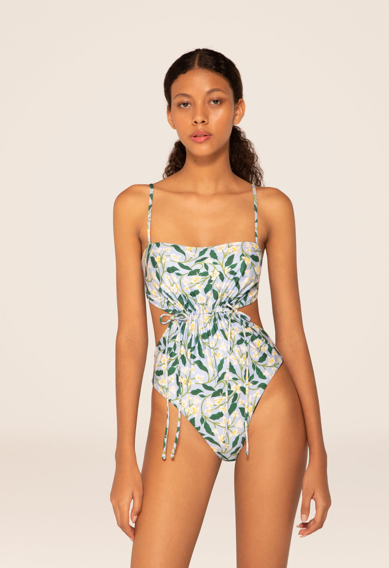 Azul Dos Gardenias Celeste One Piece 5