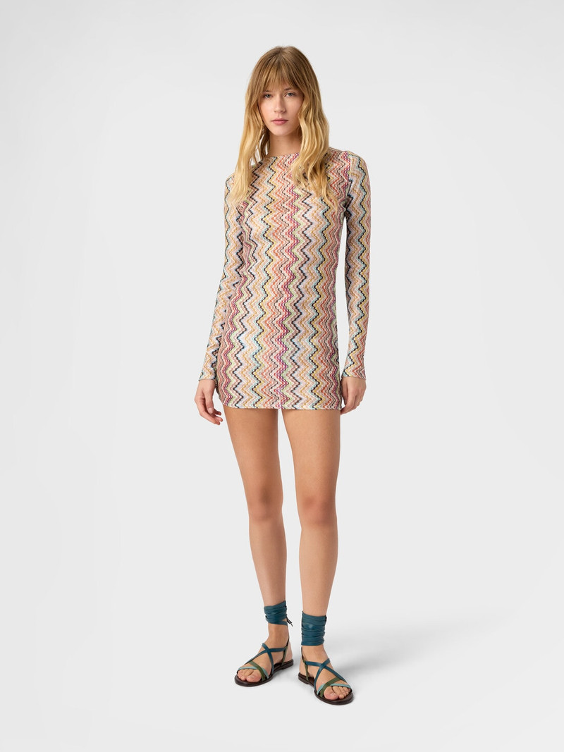 Missoni Long-sleeved t-shirt with irregular zig zag print outlook
