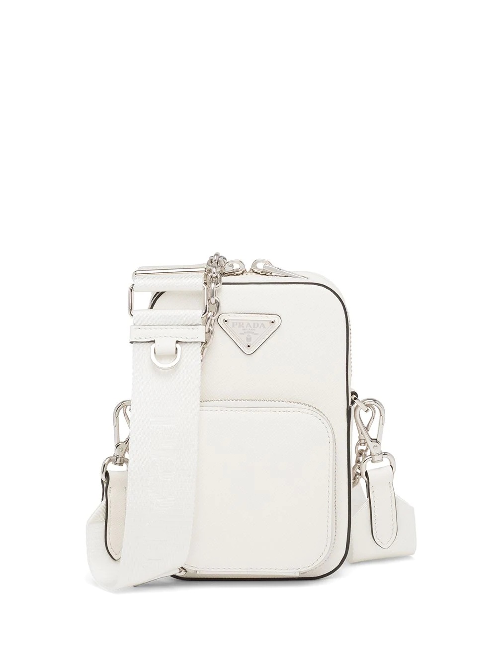 Saffiano triangle-logo mini bag - 1