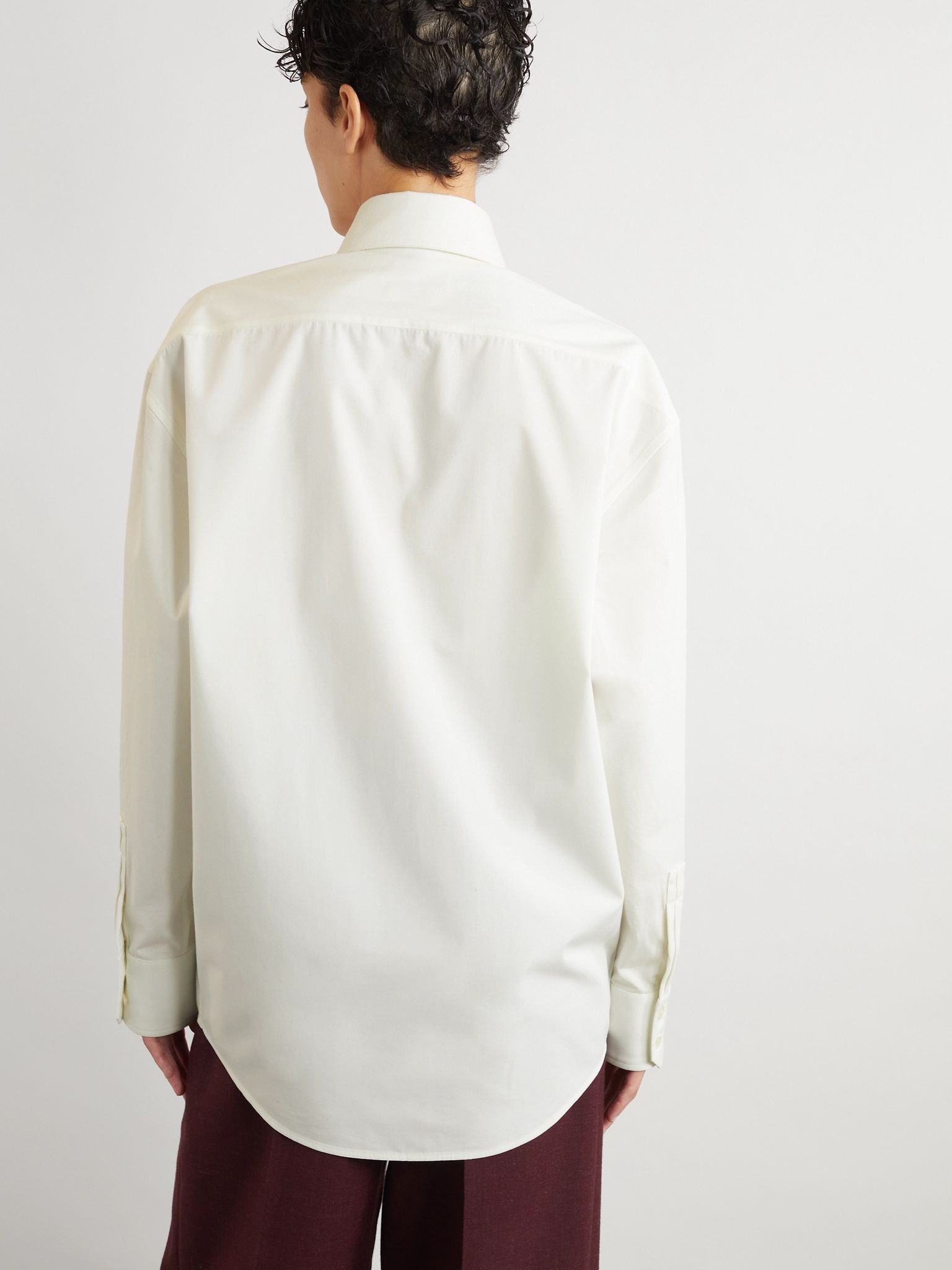 Cotton-poplin shirt White - 4