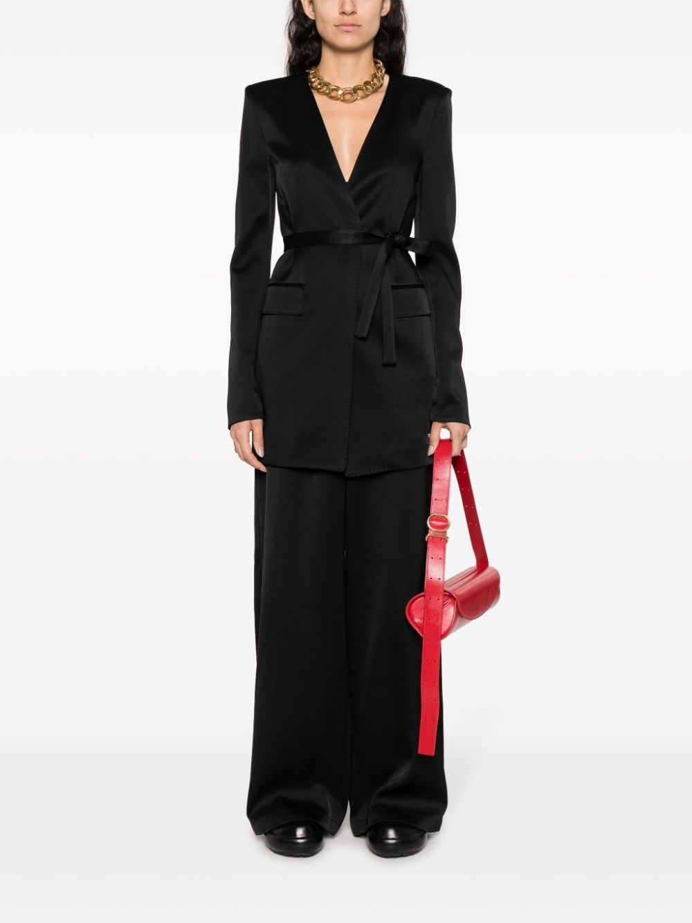 high-waisted wide-leg trousers - 2