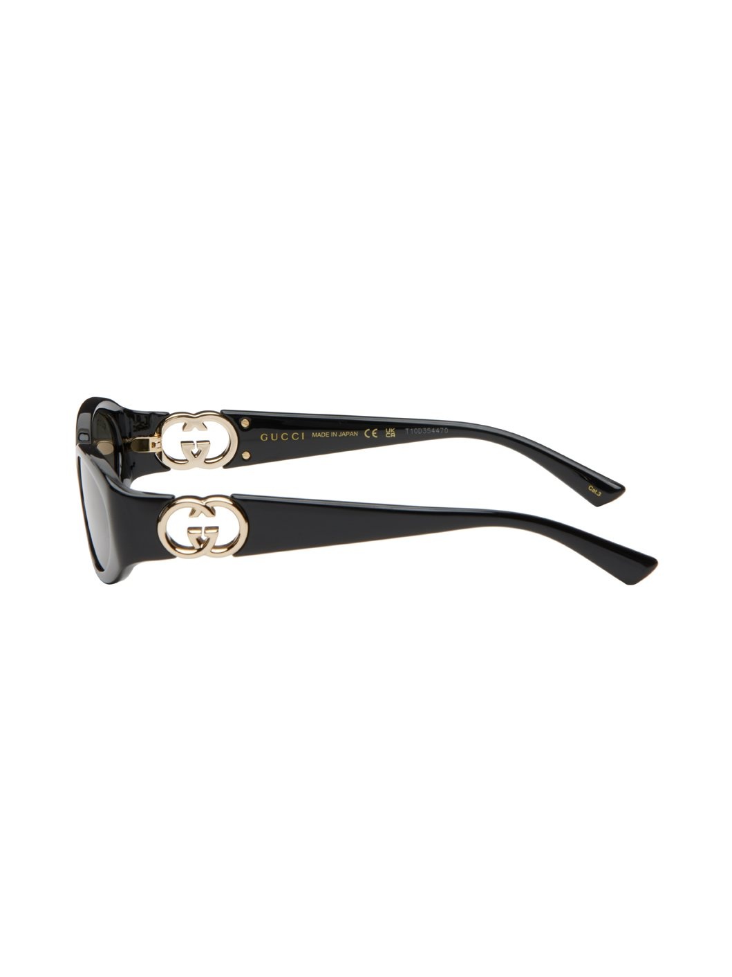 Black Oval Sunglasses - 3