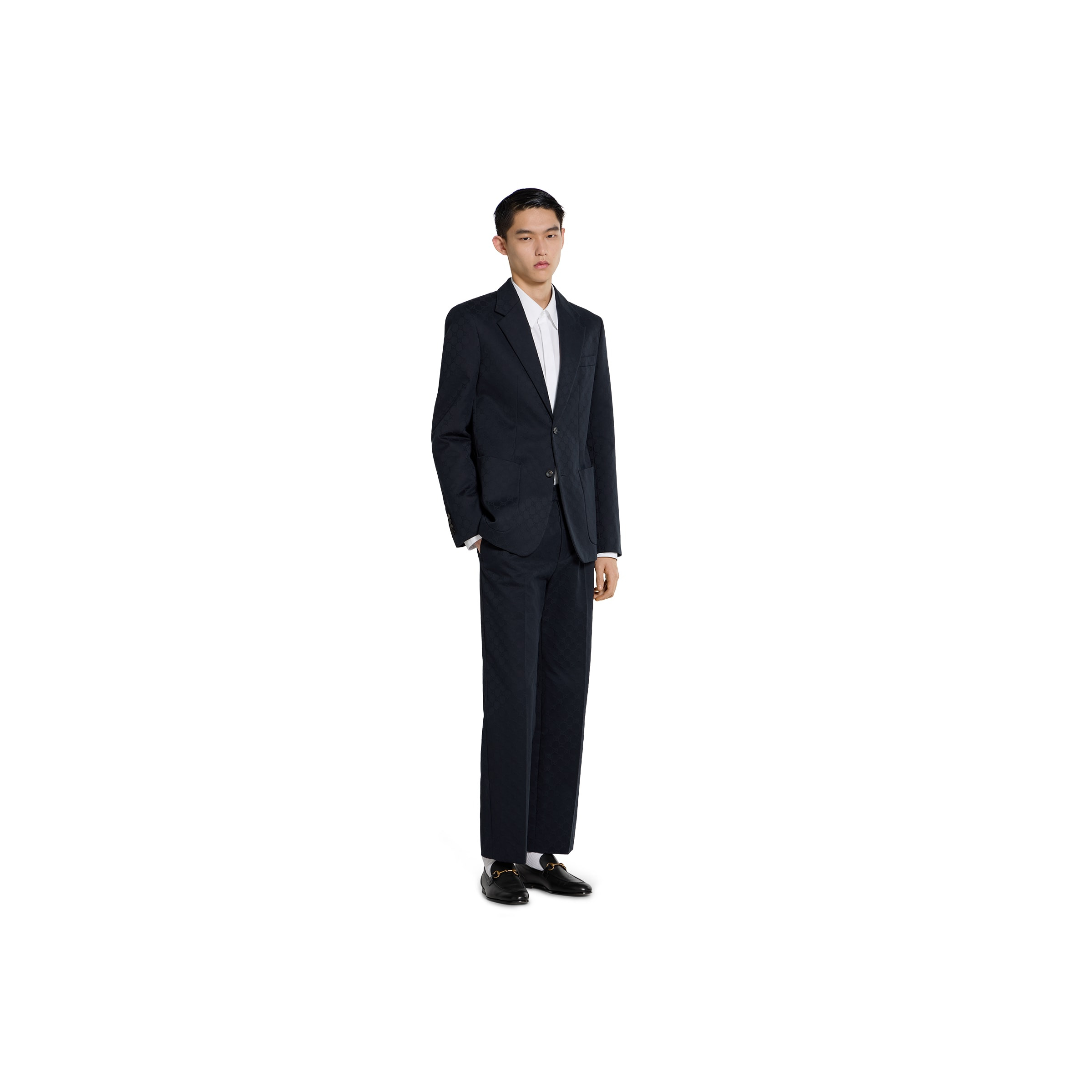 GG cotton gabardine jacquard jacket - 2