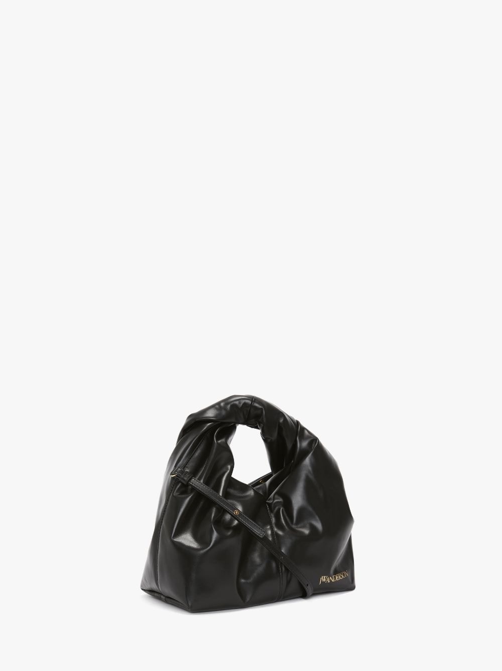 MINI TWISTER HOBO WITH STRAP - LEATHER CROSSBODY BAG - 2