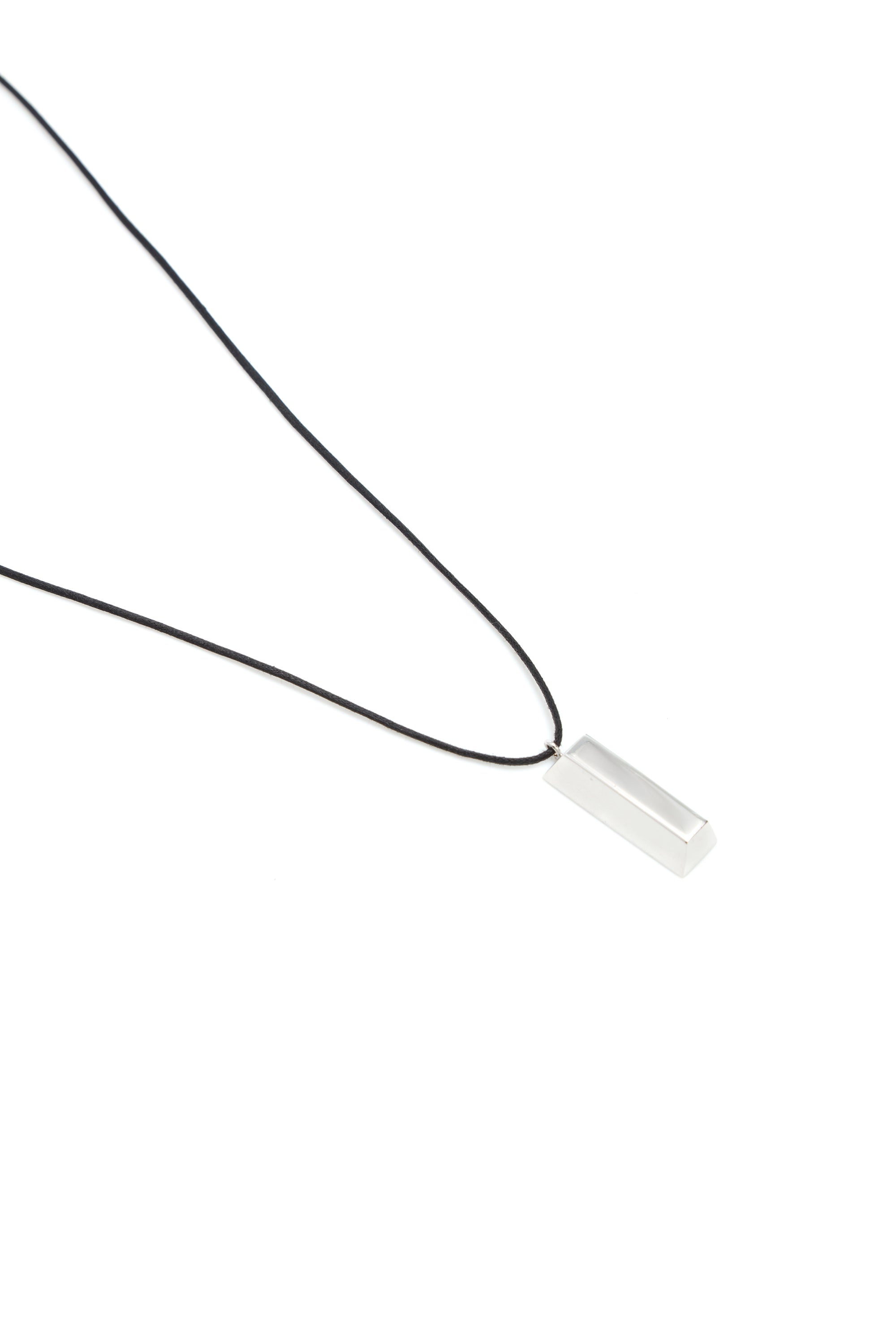 One Gold Bar Necklace in Platinum - 3