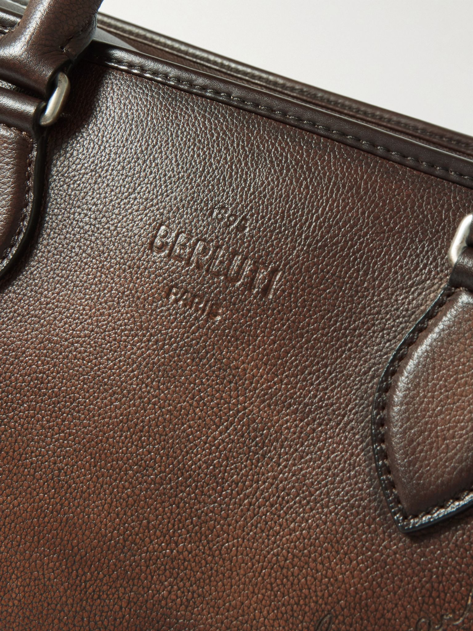Scritto Venezia Leather Weekend Bag Brown - 4