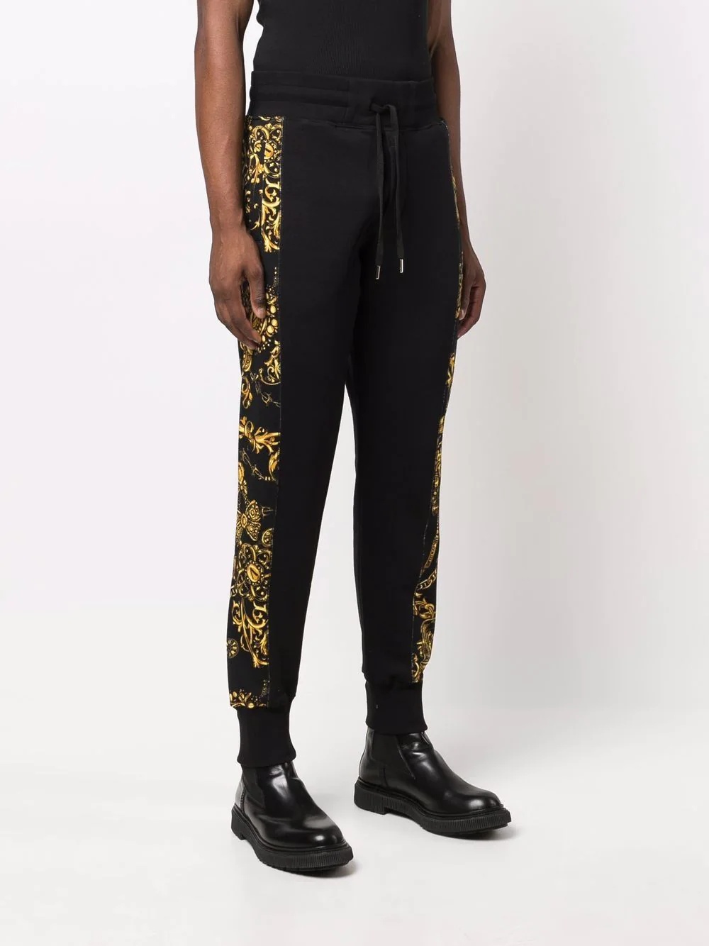 baroque-pattern print track pants - 3