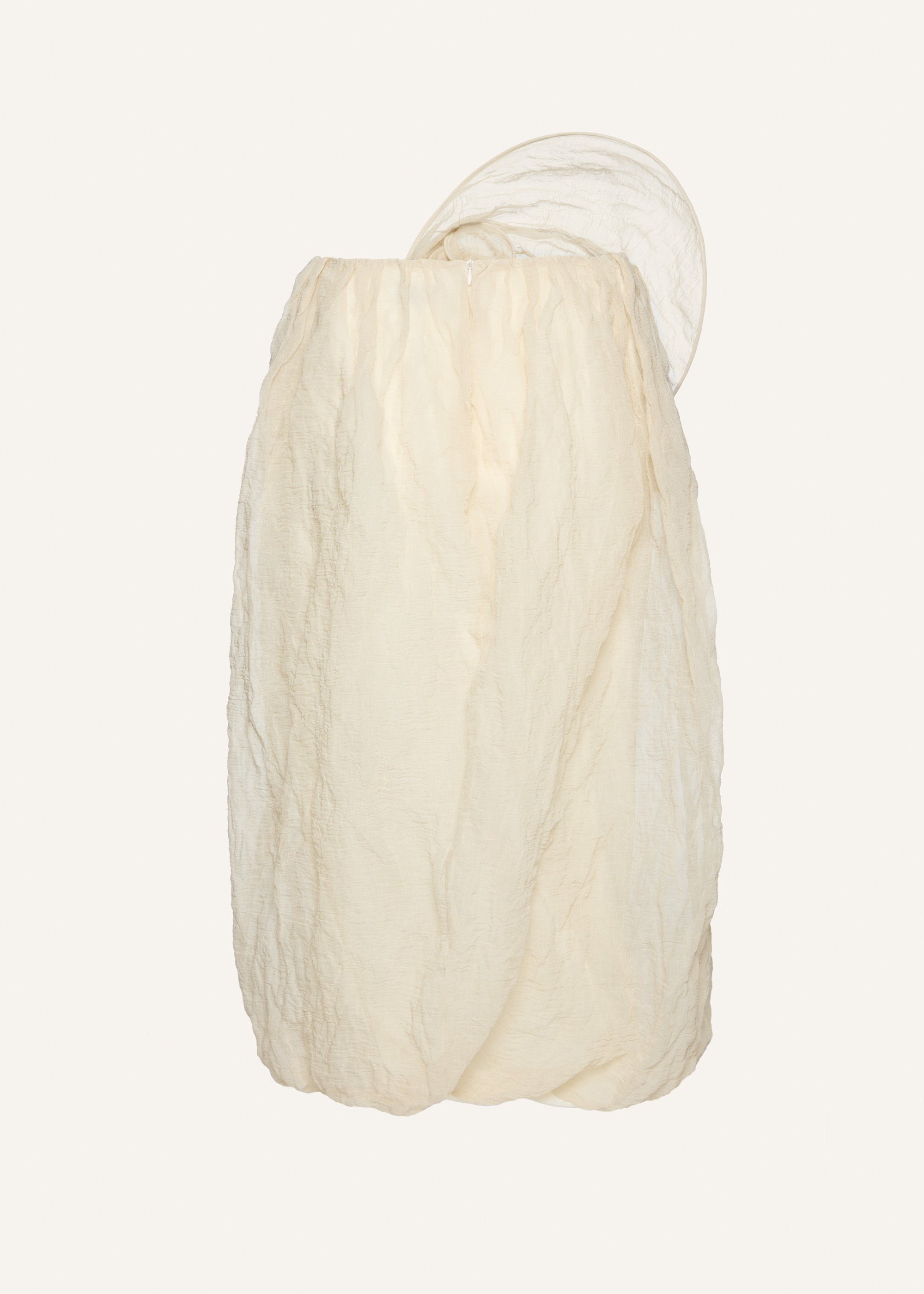 Floral organza midi skirt in beige - 2