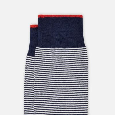 HOGAN Micro Stripes Socks Blue White outlook