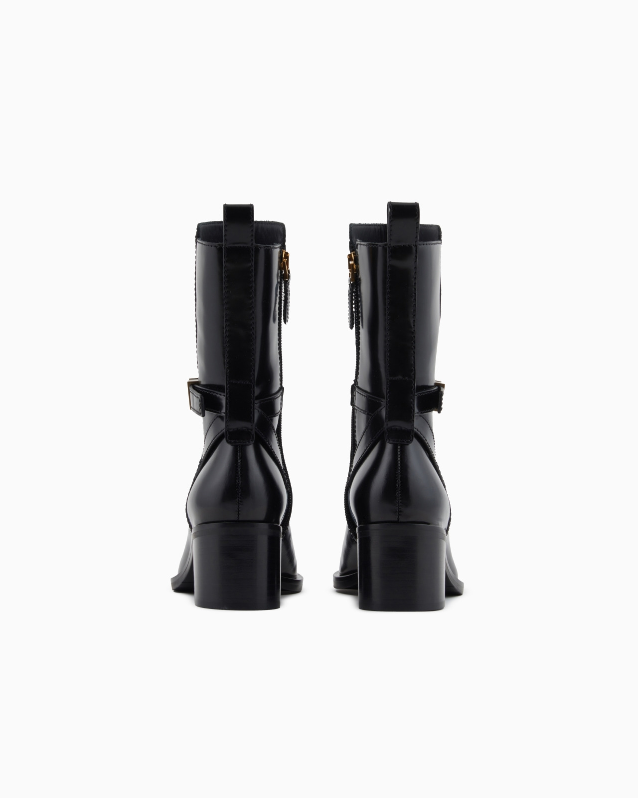 BRUSHED LEATHER ANKLE BOOTS WITH STRAP - 3